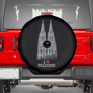 Cologne Cathedral Lover Vintage Köln German Skyline Spare Tire Cover