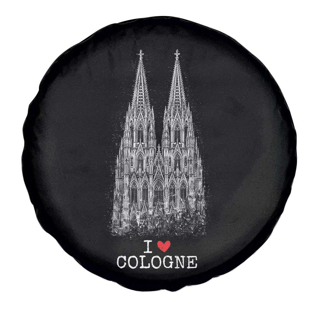 Cologne Cathedral Lover Vintage Köln German Skyline Spare Tire Cover