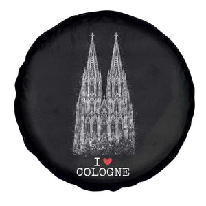 Cologne Cathedral Lover Vintage Köln German Skyline Spare Tire Cover
