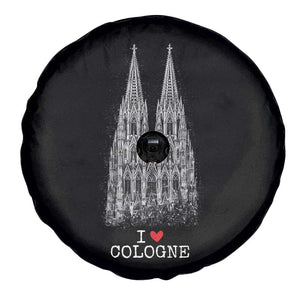 Cologne Cathedral Lover Vintage Köln German Skyline Spare Tire Cover