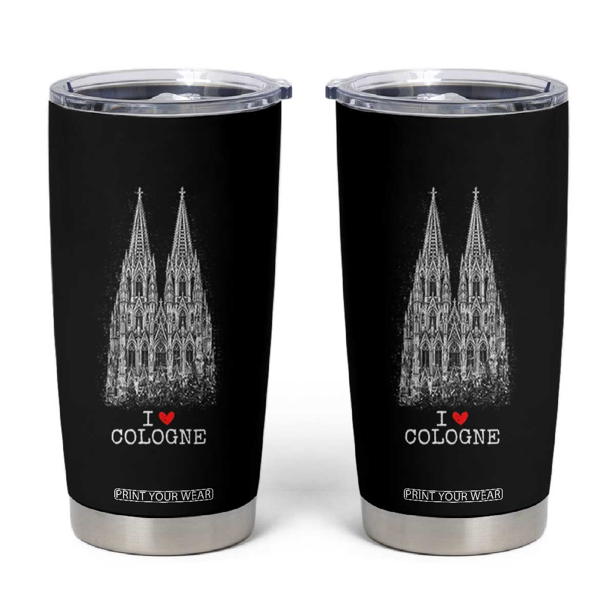 Cologne Cathedral Lover Vintage Köln German Skyline Tumbler Cup