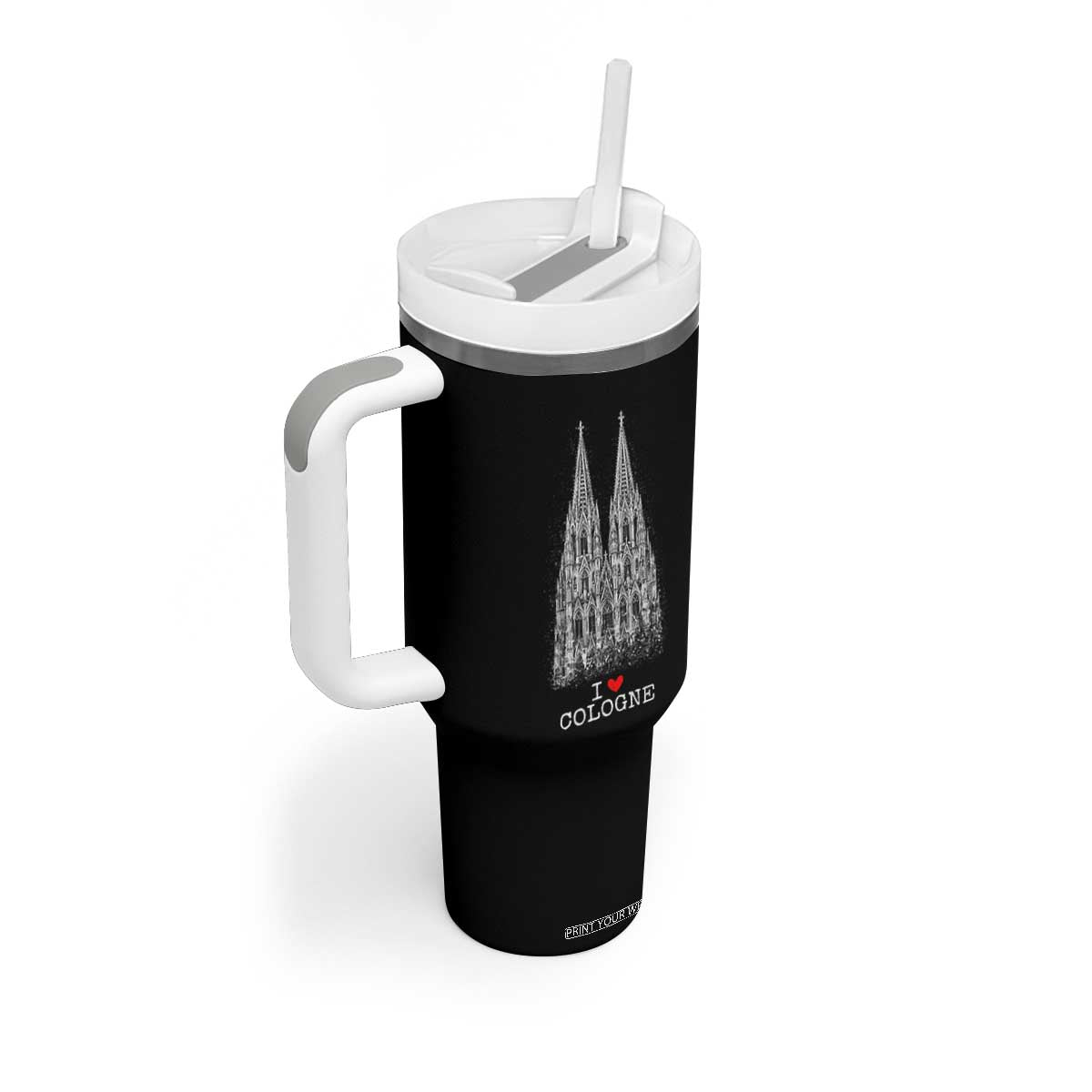Cologne Cathedral Lover Vintage Köln German Skyline Tumbler With Handle
