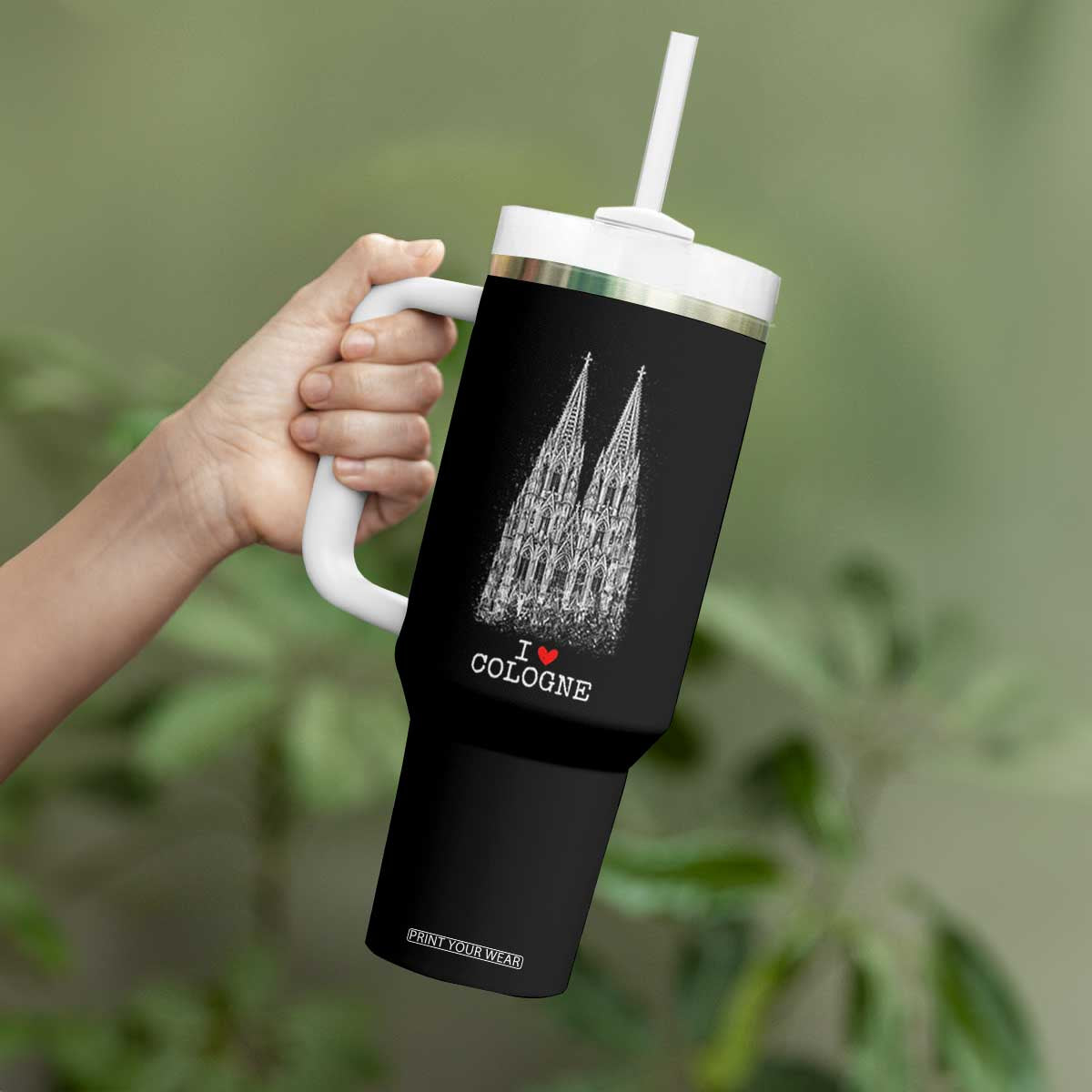 Cologne Cathedral Lover Vintage Köln German Skyline Tumbler With Handle