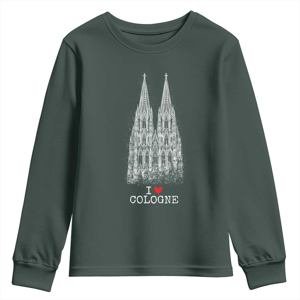 Cologne Cathedral Lover Vintage Köln German Skyline Youth Sweatshirt