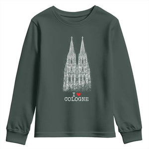 Cologne Cathedral Lover Vintage Köln German Skyline Youth Sweatshirt