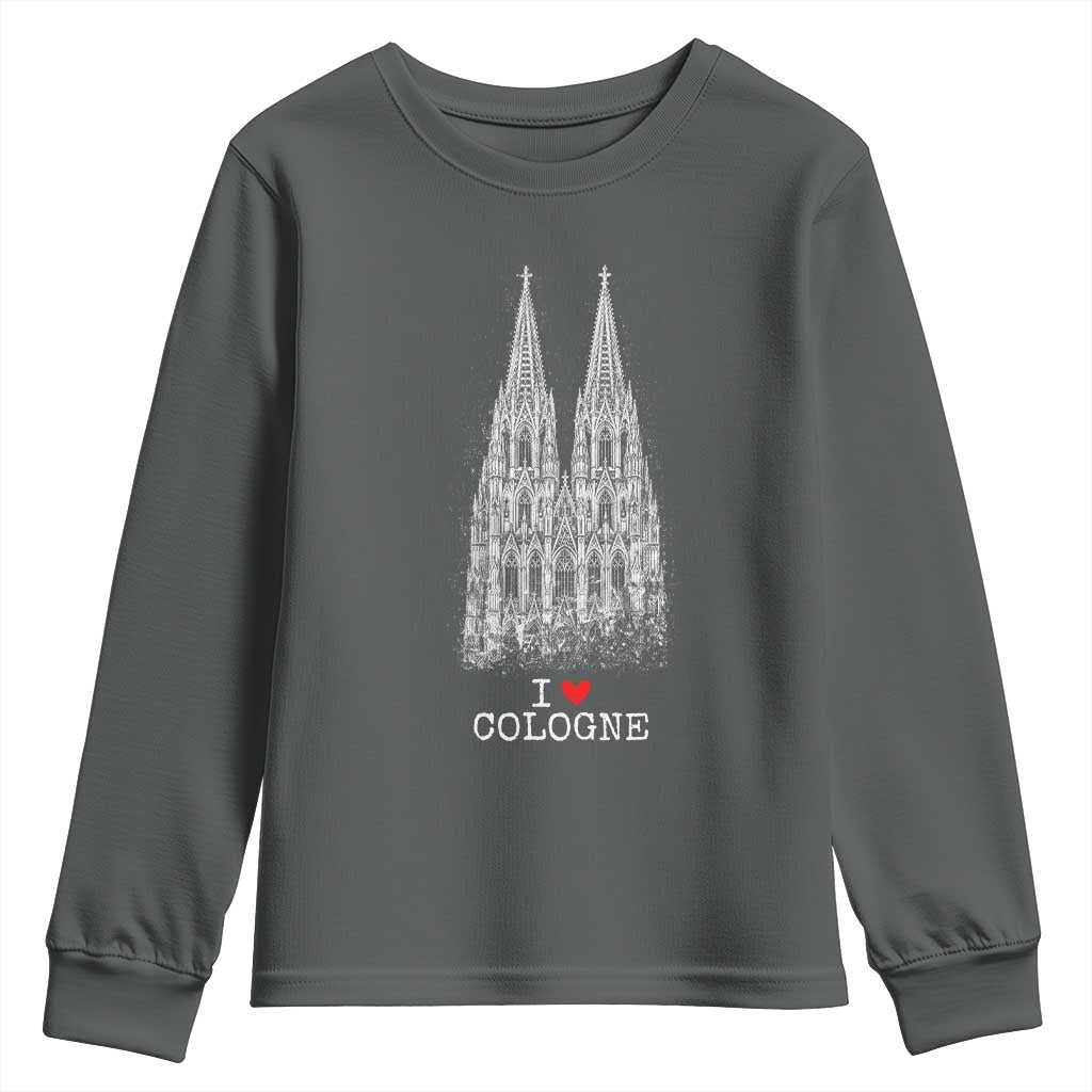 Cologne Cathedral Lover Vintage Köln German Skyline Youth Sweatshirt