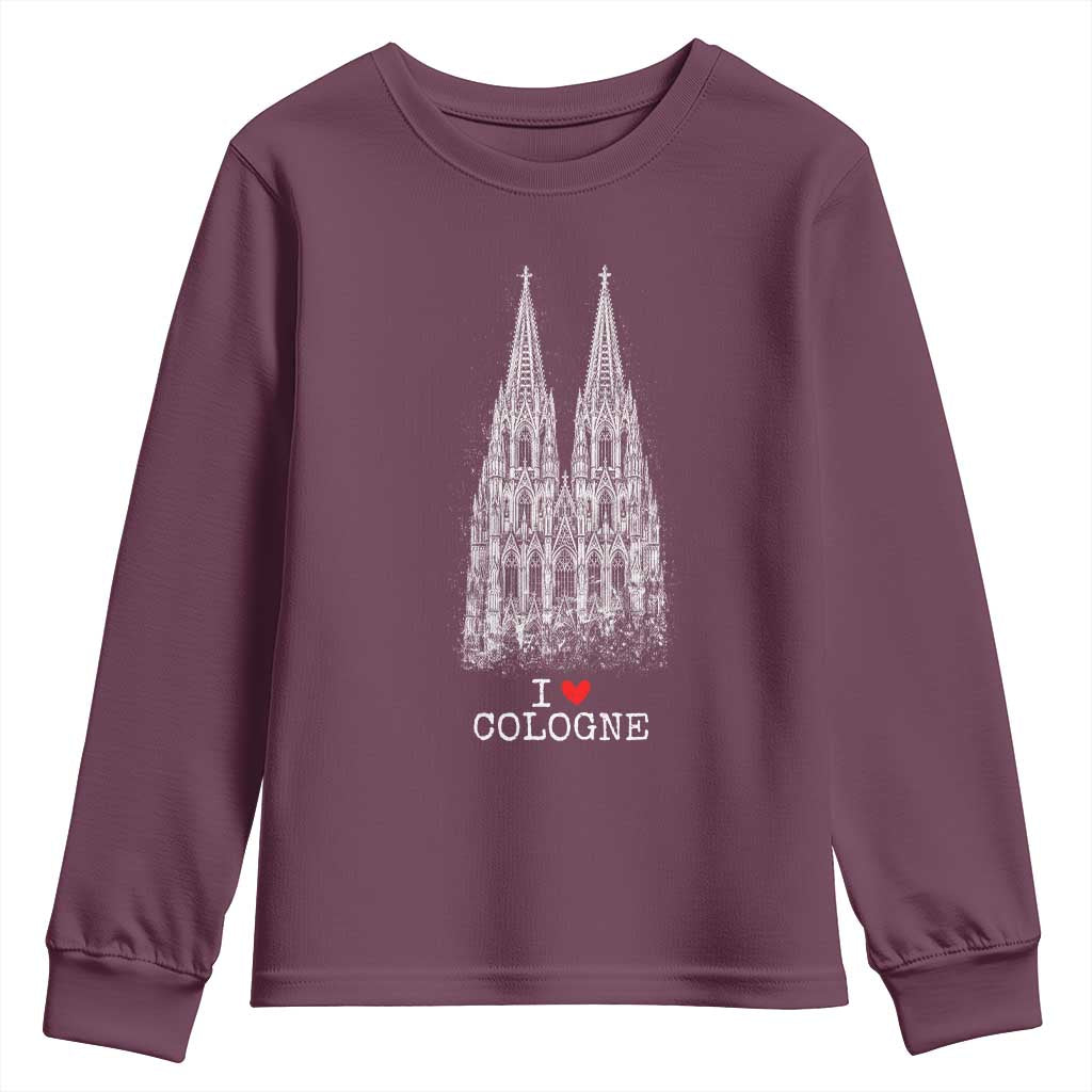 Cologne Cathedral Lover Vintage Köln German Skyline Youth Sweatshirt