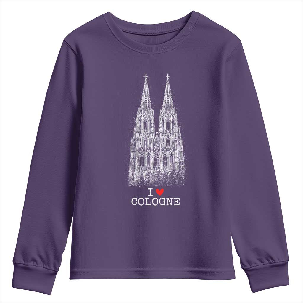 Cologne Cathedral Lover Vintage Köln German Skyline Youth Sweatshirt
