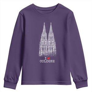 Cologne Cathedral Lover Vintage Köln German Skyline Youth Sweatshirt