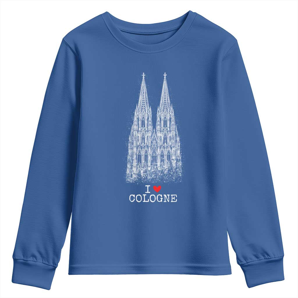 Cologne Cathedral Lover Vintage Köln German Skyline Youth Sweatshirt
