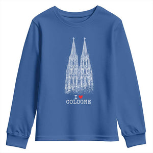 Cologne Cathedral Lover Vintage Köln German Skyline Youth Sweatshirt