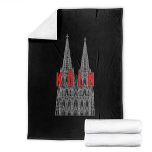 Cologne Cathedral Silhouette Köln German Graphic Throw Blanket