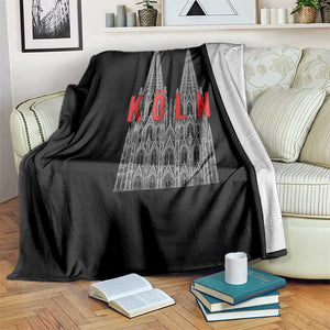 Cologne Cathedral Silhouette Köln German Graphic Throw Blanket
