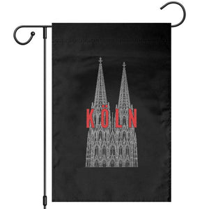 Cologne Cathedral Silhouette Köln German Graphic Garden Flag
