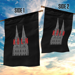 Cologne Cathedral Silhouette Köln German Graphic Garden Flag