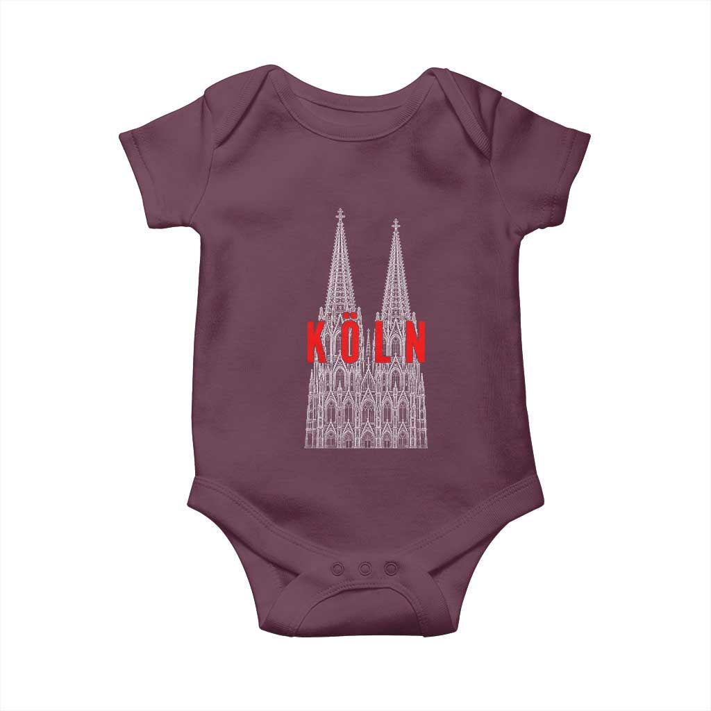 Cologne Cathedral Silhouette Köln German Graphic Baby Onesie
