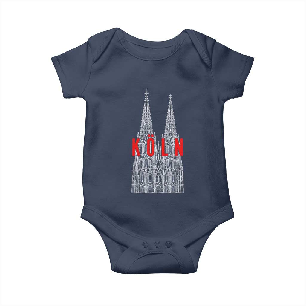 Cologne Cathedral Silhouette Köln German Graphic Baby Onesie
