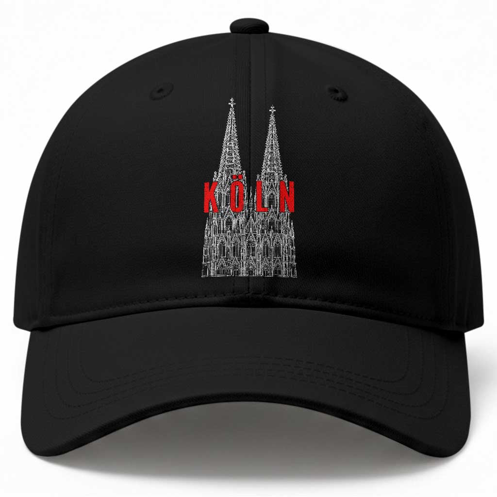 Cologne Cathedral Silhouette Köln German Graphic Baseball Cap