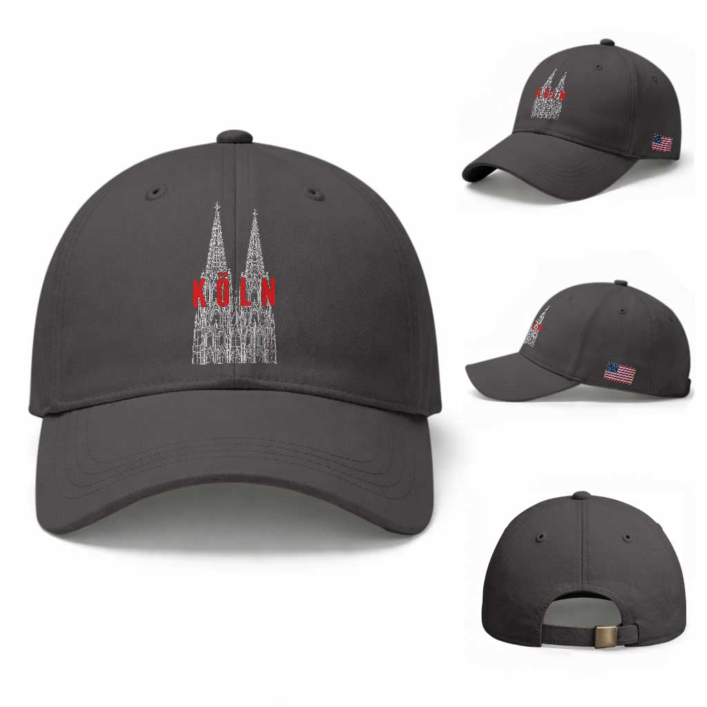 Cologne Cathedral Silhouette Köln German Graphic Baseball Cap