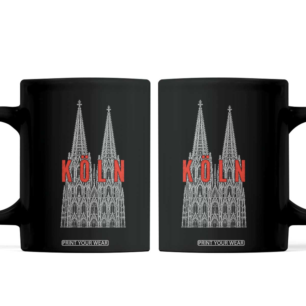 Cologne Cathedral Silhouette Köln German Graphic Coffee Mug