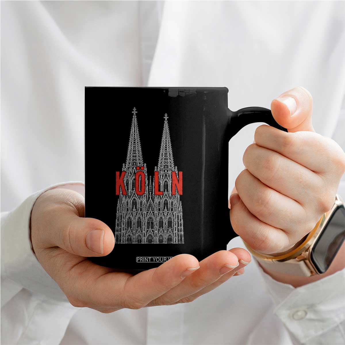 Cologne Cathedral Silhouette Köln German Graphic Coffee Mug