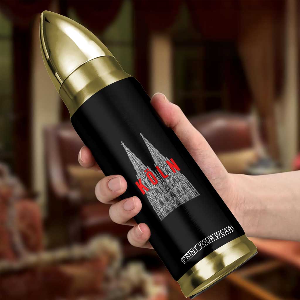 Cologne Cathedral Silhouette Köln German Graphic Bullet Tumbler