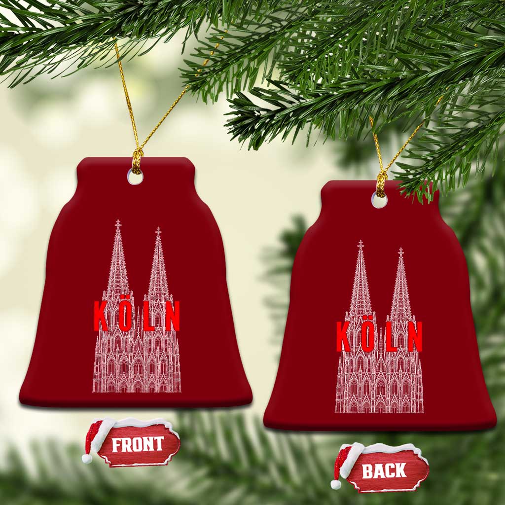 Cologne Cathedral Silhouette Köln German Graphic Ceramic Ornament