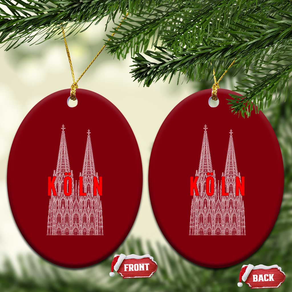 Cologne Cathedral Silhouette Köln German Graphic Ceramic Ornament