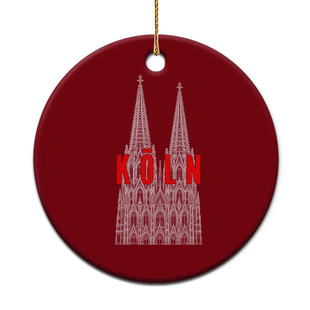 Cologne Cathedral Silhouette Köln German Graphic Ceramic Ornament