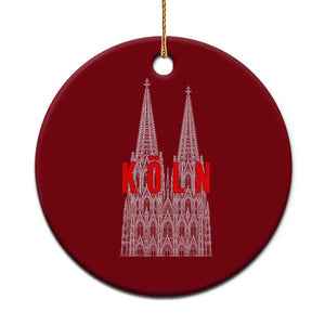 Cologne Cathedral Silhouette Köln German Graphic Ceramic Ornament