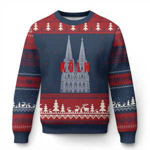 Cologne Cathedral Silhouette Köln German Graphic Ugly Christmas Sweater