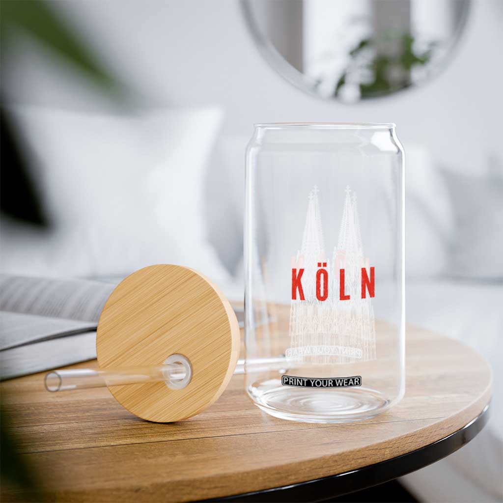 Cologne Cathedral Silhouette Köln German Graphic Glass Can