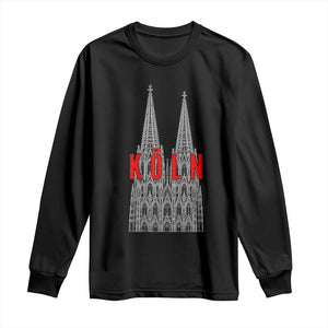 Cologne Cathedral Silhouette Köln German Graphic Long Sleeve Shirt