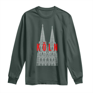 Cologne Cathedral Silhouette Köln German Graphic Long Sleeve Shirt