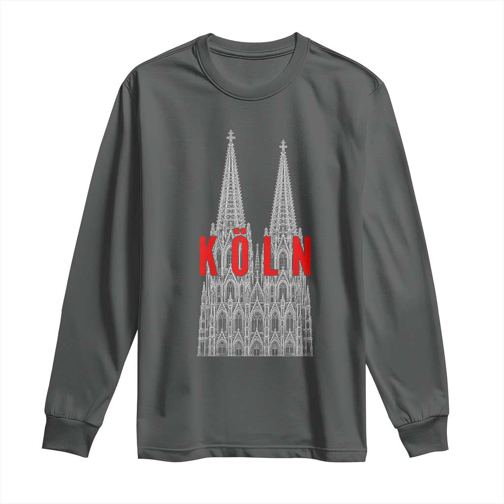 Cologne Cathedral Silhouette Köln German Graphic Long Sleeve Shirt