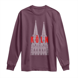 Cologne Cathedral Silhouette Köln German Graphic Long Sleeve Shirt