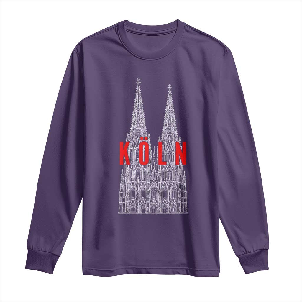Cologne Cathedral Silhouette Köln German Graphic Long Sleeve Shirt