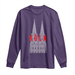 Cologne Cathedral Silhouette Köln German Graphic Long Sleeve Shirt