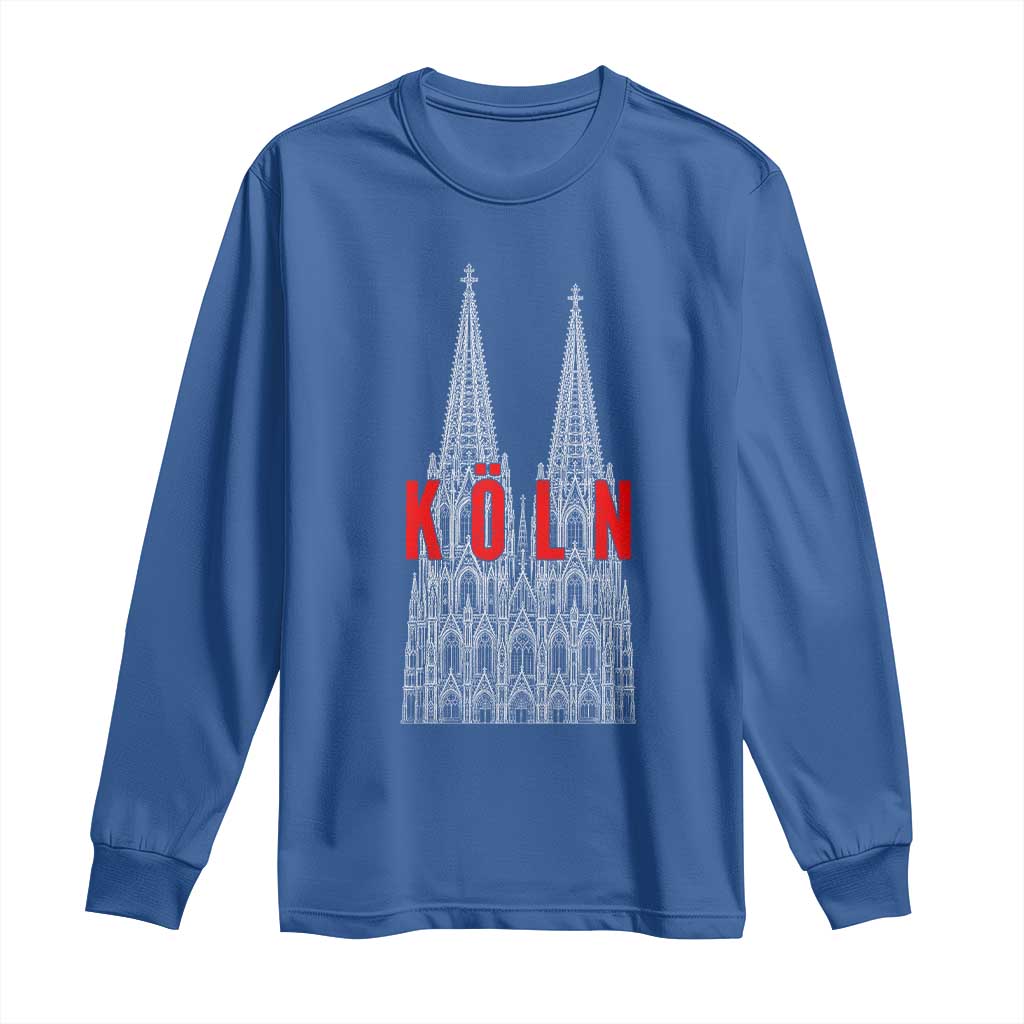 Cologne Cathedral Silhouette Köln German Graphic Long Sleeve Shirt