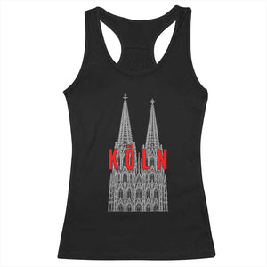 Cologne Cathedral Silhouette Köln German Graphic Racerback Tank Top