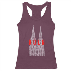 Cologne Cathedral Silhouette Köln German Graphic Racerback Tank Top