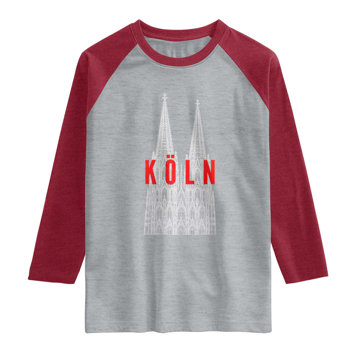 Cologne Cathedral Silhouette Köln German Graphic Raglan Shirt