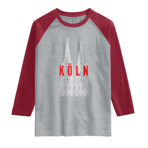 Cologne Cathedral Silhouette Köln German Graphic Raglan Shirt