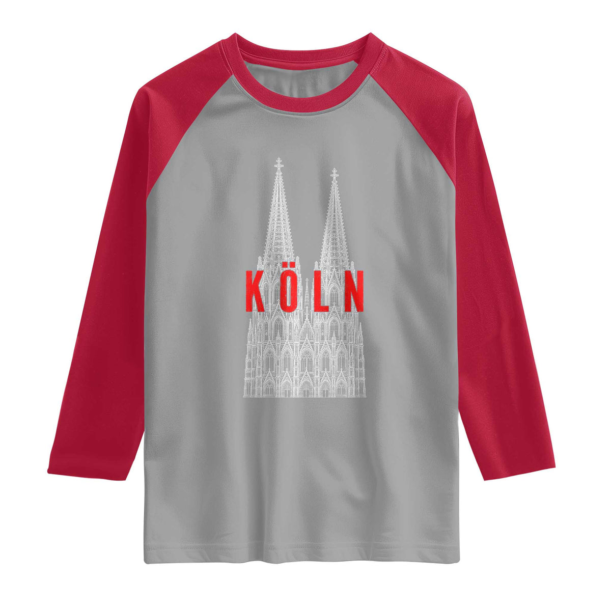 Cologne Cathedral Silhouette Köln German Graphic Raglan Shirt