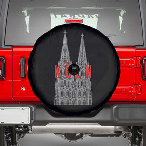 Cologne Cathedral Silhouette Köln German Graphic Spare Tire Cover