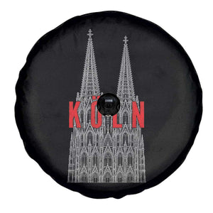 Cologne Cathedral Silhouette Köln German Graphic Spare Tire Cover