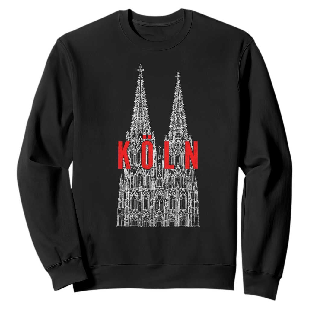 Cologne Cathedral Silhouette Köln German Graphic Sweatshirt