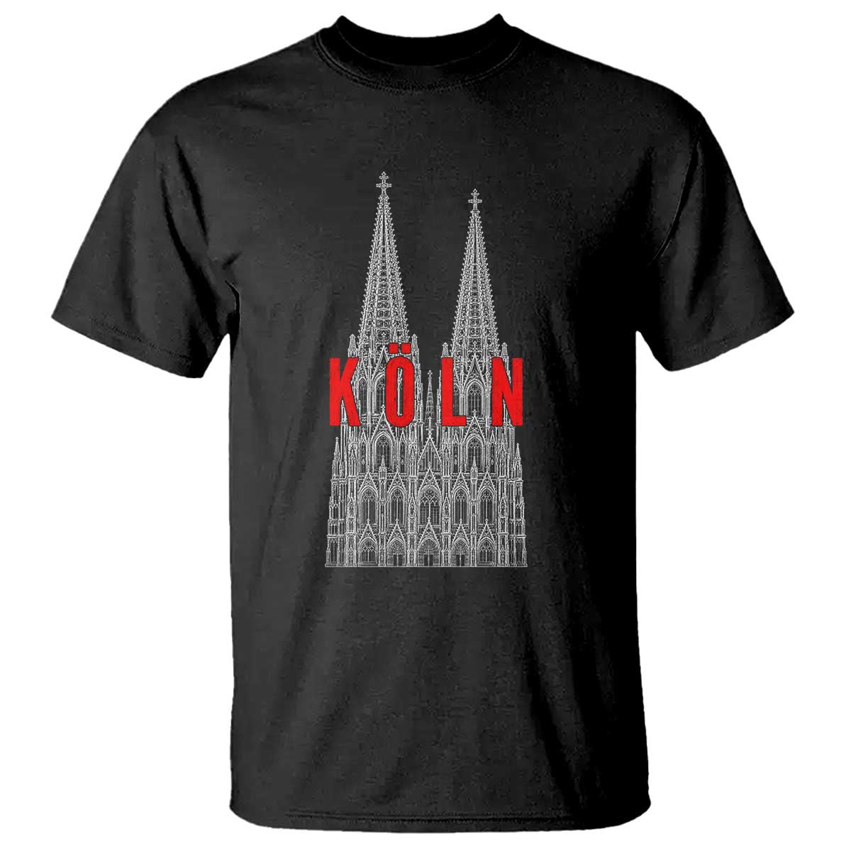Cologne Cathedral Silhouette Köln German Graphic T Shirt