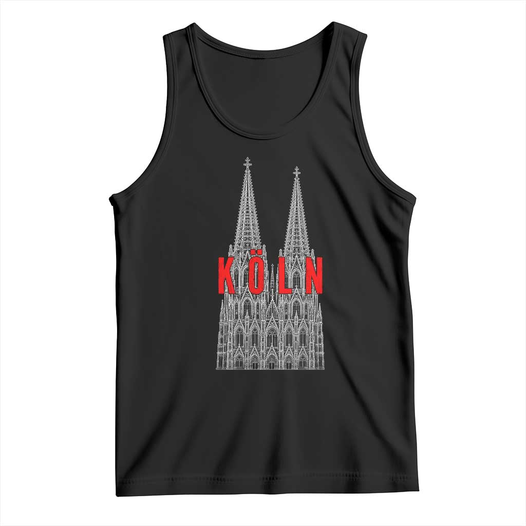 Cologne Cathedral Silhouette Köln German Graphic Tank Top