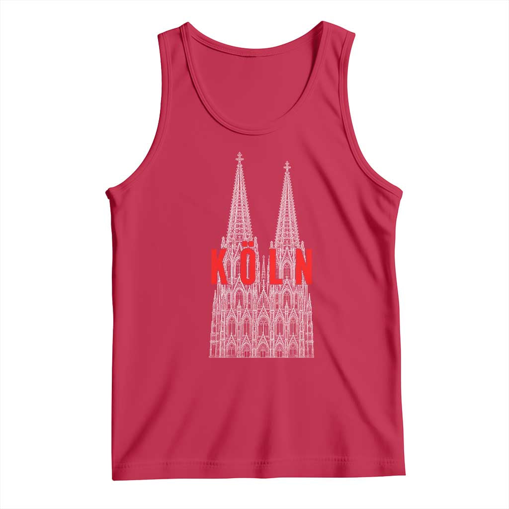 Cologne Cathedral Silhouette Köln German Graphic Tank Top